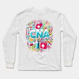 Tie Dye PCA Cute Nurse Day CNA RN Nurse Week Nursing Long Sleeve T-Shirt